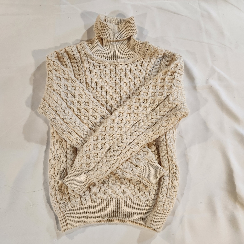 Authentic Irish Wool Sweater, Women's Small
